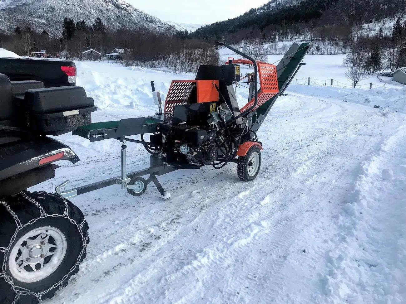 WoodMax 20T - Combiné pour bois de chauffage tronçonneuse/fendeuse