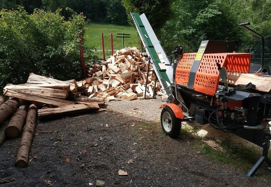 WoodMax 20T - Combiné pour bois de chauffage tronçonneuse/fendeuse
