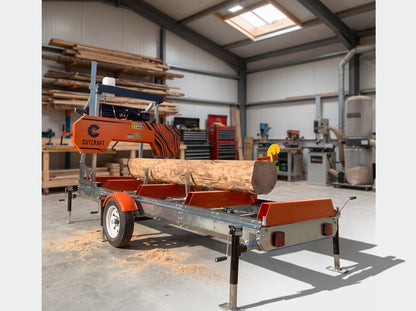 CUTCRAFT RS250 thermique, scierie mobile sur remorque de transport 2